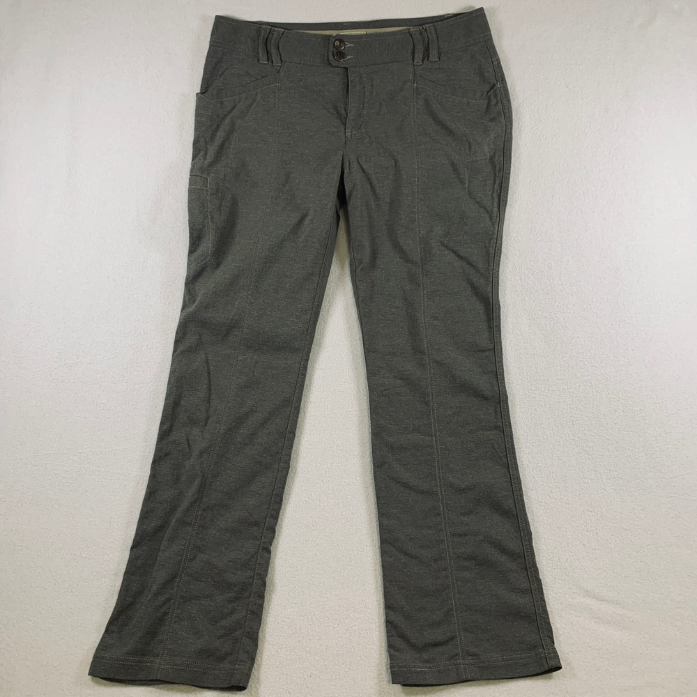 Royal Robbins Pants Women's 12 Olive Green Stretch Straight‎ Leg Hiking Outdoor